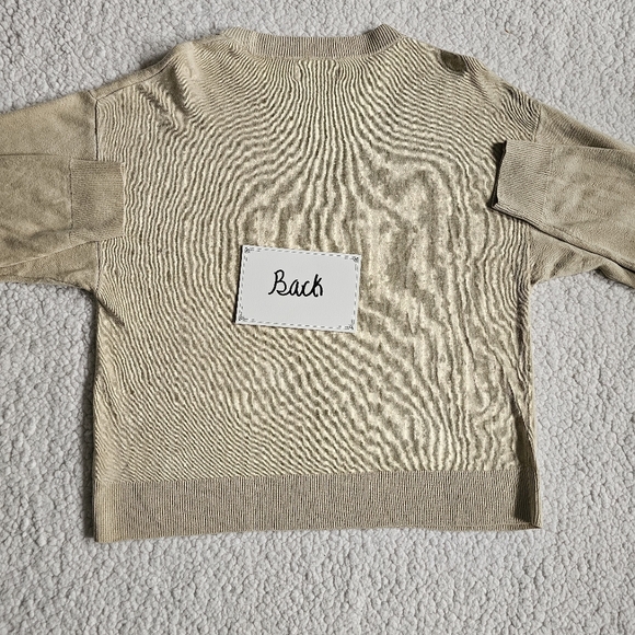 MODERN CITIZEN KNIT CREWNECK TOP SWEATER WOMENS L LARGE TAN - Picture 2 of 6